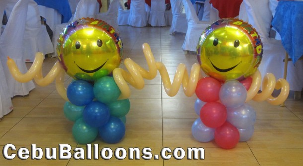 Three-layers Small Balloons with Smile and Twirl