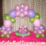 Tinkerbell Cake and Balloon Cake Arch