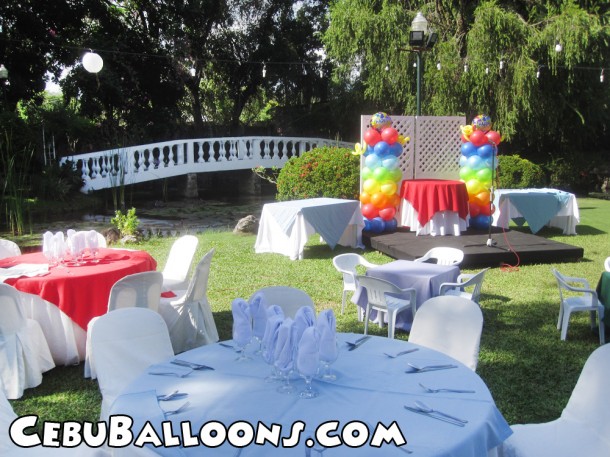 Up Theme Balloon Pillars at Montebello Garden