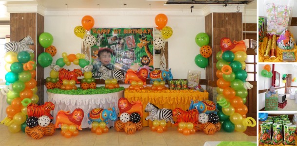 Animal Safari Balloon Decor & Party Package at Maria Lina