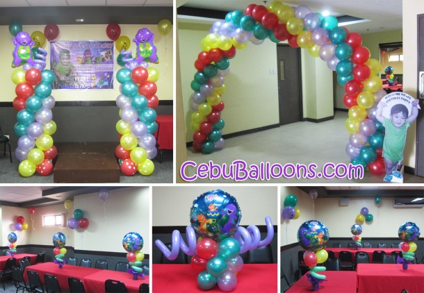 Barney Theme Balloon Decoration Package at Express Inn