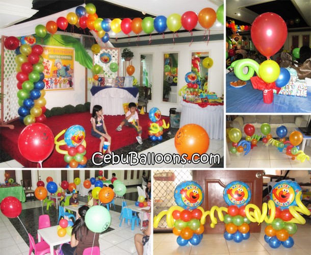 Elmo (Sesame Street) Balloon Decoration Setup at Metro Park Hotel