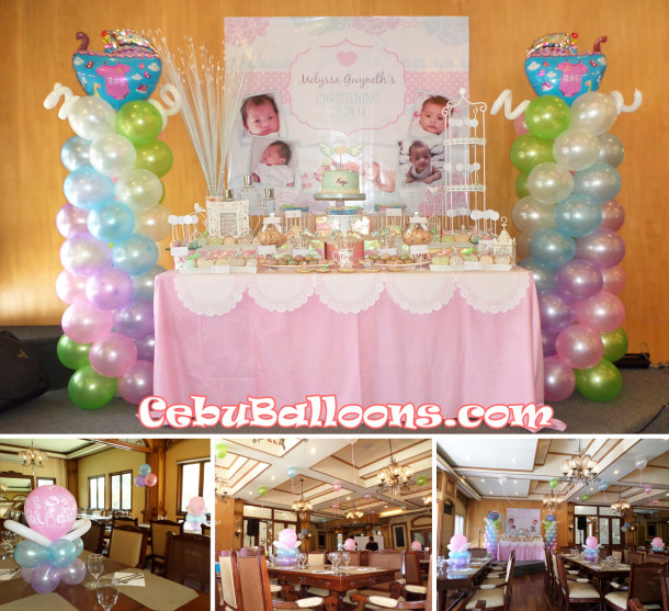 Melyssa Gwyneth's Christening Balloon Decoration at Pino Restaurant