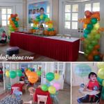 Safari Balloon Setup with Clown Host for Gabriel Cedie 1st Birthday at Corona del Mar Clubhouse