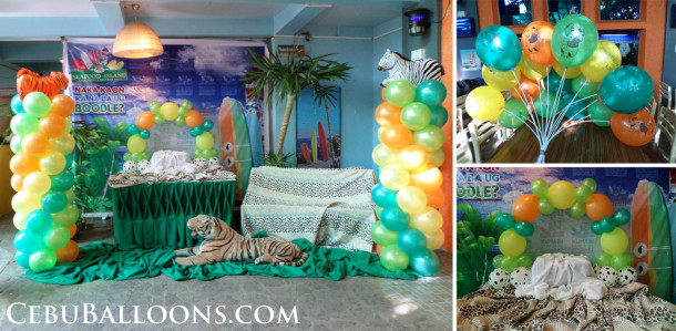 Safari Budget Balloon Decoration Package A at Seafood Island Rainforest
