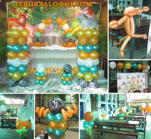 Safari (Jungle) Theme Balloon Decoration at Rainforest Park