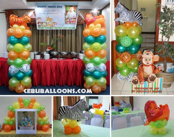 Safari Theme Balloon Decorations at Golden Peak Hotel (Diamond Hall)