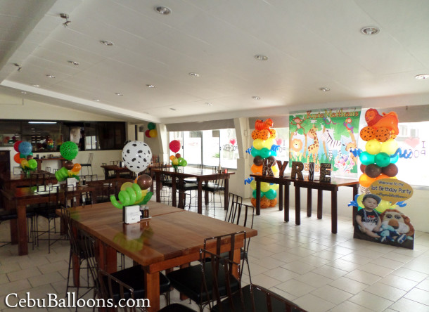 Safari-theme Decors & Styrocrafts for Matthan's 1st Birthday at Abuhan South