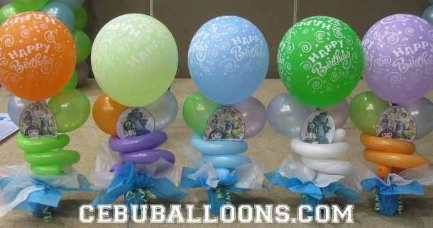 Table Decorations with Monster's University Printout