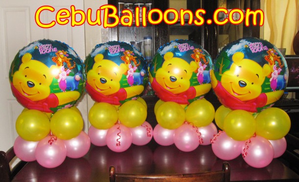 Winnie the Pooh Balloon Centerpieces