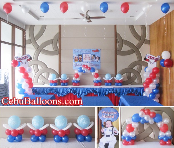 Airplane Theme Balloon Decoration Setup at Avalon Ayala