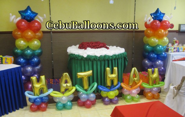 Alphabet Theme Balloon Decoration at Hannah's Party Place