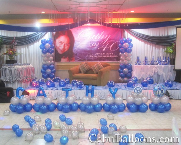 Balloon Decoration (40th Birthday) at Cebu Business Hotel