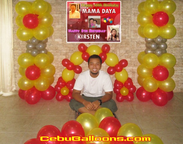 Balloon Decors for a 60th & 8th Birthday Party at Montebello