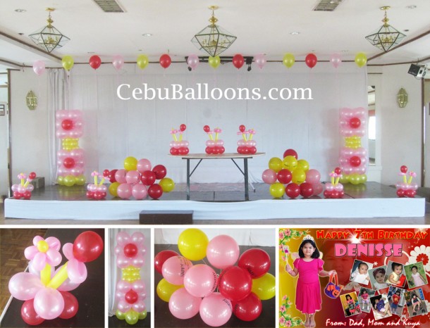 Flower Theme Balloon Decoration at Holiday Plaza Hotel