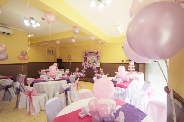 Girl's Christening Balloon Decoration at Hannah's