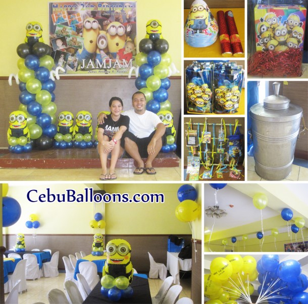 Minions Theme Balloon Decoration with Party Package at Hannah's Party Place