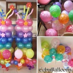 Rainbow Flowers Balloon Setup at Villa Sebastiana