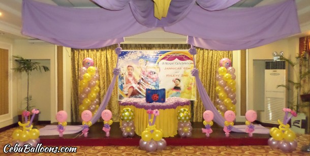 Rapunzel Theme Balloon Decoration at Sarrosa Hotel (Tanzanite Room)