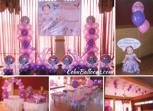 Sofia the First Balloon Decoration at Hannah's Party Place