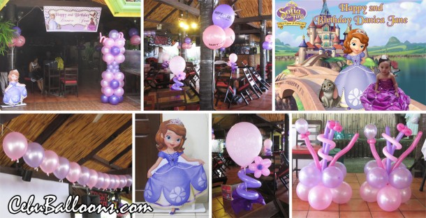 Sofia the First Balloon Decoration at Yayoy's Grill