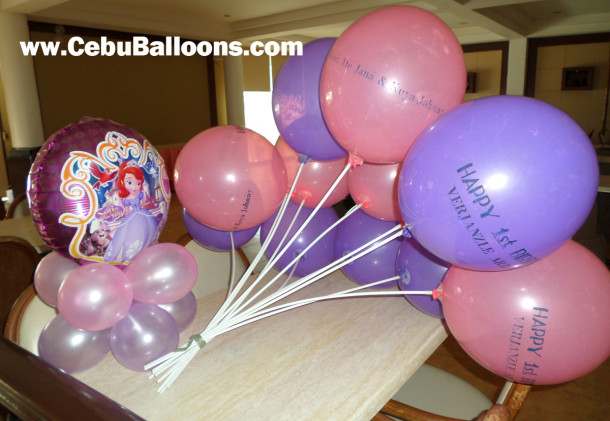 Sofia the First Stick Balloons and Centerpiece