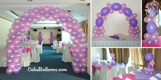 Sofia the first Balloon Decoration (Pink and Purple) at Diamond Hall in Metro Park Hotel