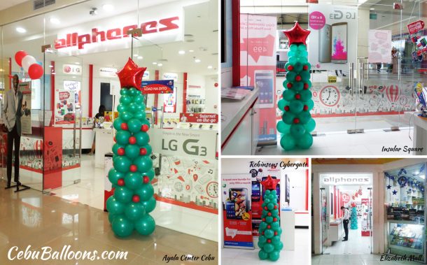 Christmas Tree Balloon Sculpture at Allphones