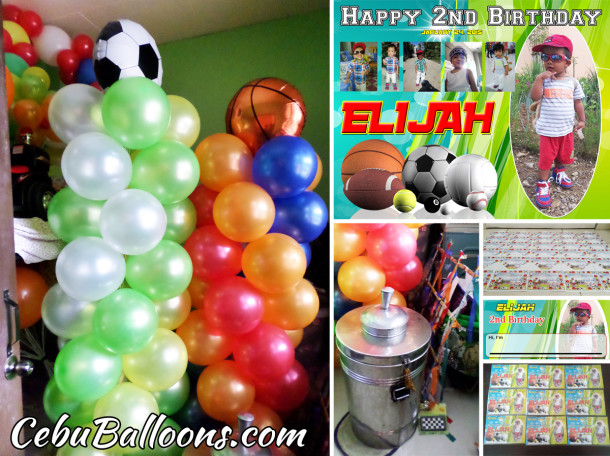 Sporty theme Balloon Decoration, Party Package and Giveaways at DCP Townhomes