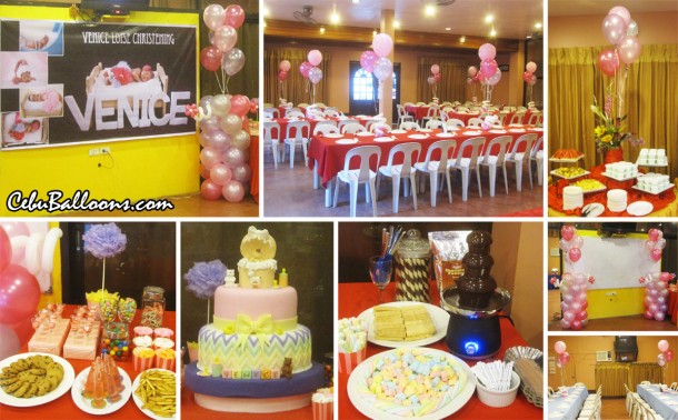 Balloon Decor and Dessert Buffet for Christening (Venice Loise) at AA's Guadalupe