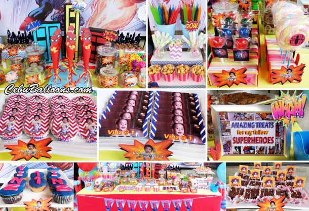 Details of Spiderman Candy Buffet