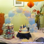 Balloon Cake Arch for Frozen Theme Birthday