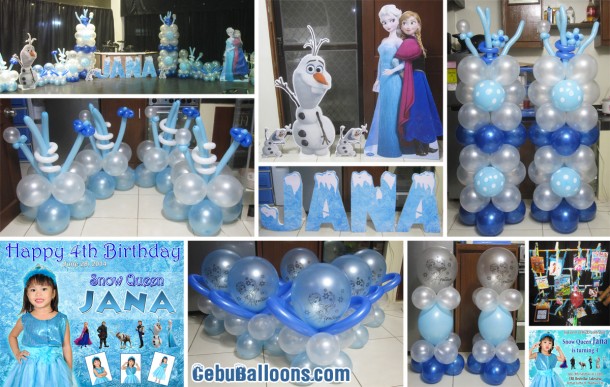 Disney Frozen Balloon Decoration, Styro Backdrop & Party Supplies at Lakwatsa