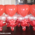 Red & White Balloon Centerpieces for JS Prom