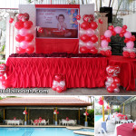 Valentines 2015 Balloon Decor for a Birthday at Metro Park Hotel (Pool Area)