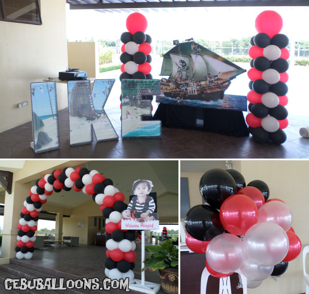 Pirate Balloons and Styro Decorations at Ajoya Clubhouse