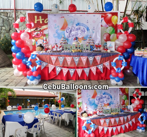 Nautical Theme Balloon Decoration (Captain Isaiah @ 4) at Metro Park Hotel