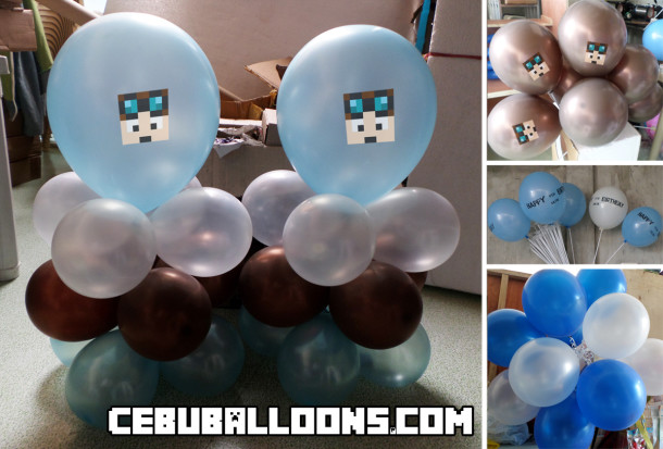 Diamond Minecart Balloon Decorations for pick-up