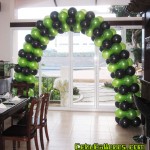 Entrance Balloon Arch (Light Green and Black) for Minecraft Birthday