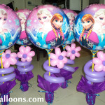 Frozen-theme Centerpieces using purple-colored pot