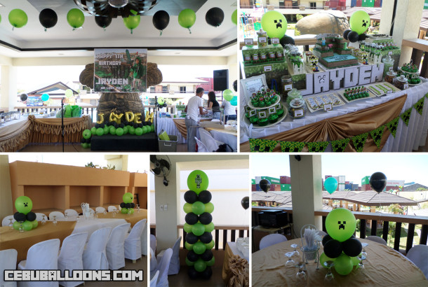 Minecraft-theme Balloon Decoration with Sweets Buffet at Cebu Westown Lagoon