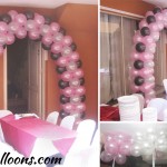 Balloon Arch (Pink, Black & White) at Neonita Homes