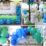 Green & Blue Balloon Decoration at Orosia Food Park
