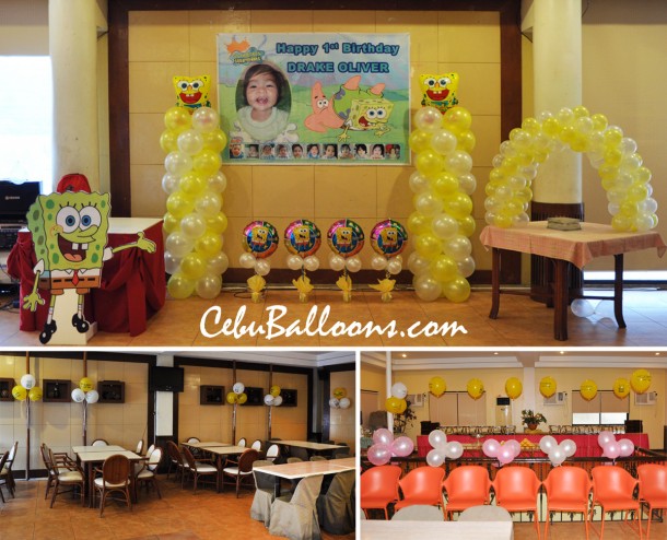 Spongebob Squarepants Balloon Decoration at Sugbahan Restaurant