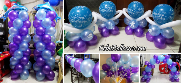 Under the Sea Balloon Decoration (Light Blue, Turqoise, & Light Blue)