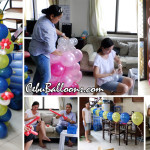 Balloon Decor Training for Consuelo and Malou of Lapulapu (Feb 12 2015)