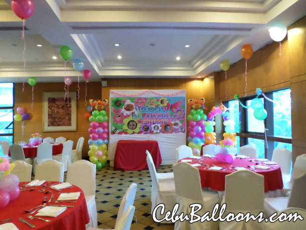 Flowers & Butterfiles Theme Balloon Decoration at Hama Bar City Sports