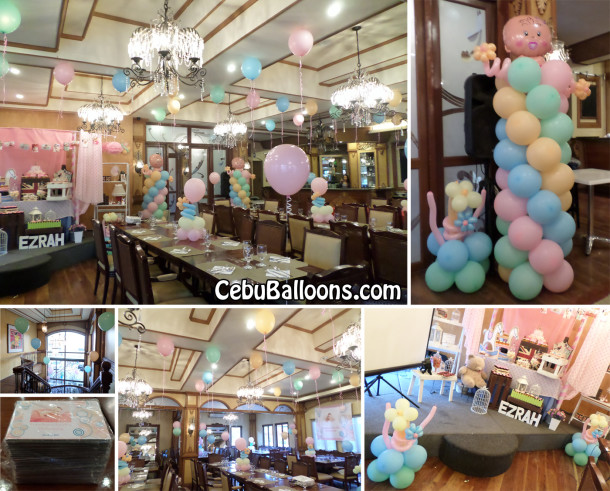 Flowers & Butterflies Theme Balloon Decoration with Giveaways at Pino Restaurant