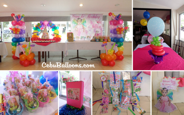 Flowers and Butterflies Theme at Amia's 1st Birthday at Abuhan South