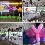 Flowers and Butterflies theme Balloon Setup at Orosia Food Park